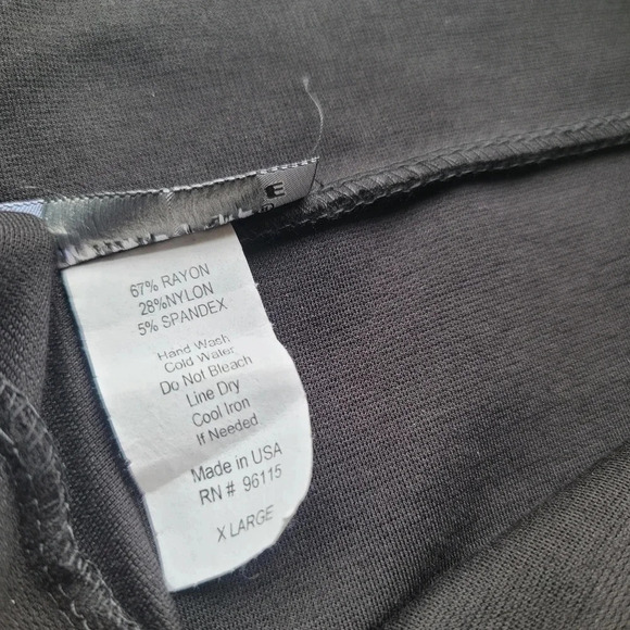 NWT Double Take Skirt Women Black Rayon Nylon Stretch Straight Pencil Knee Sz XL - Picture 8 of 8